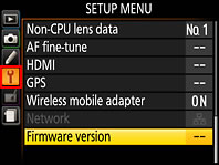 D7100 Firmware Version